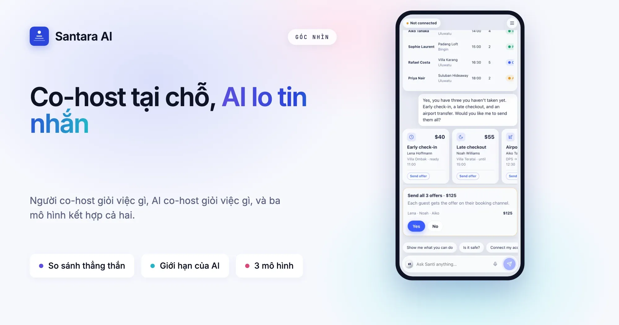 Ảnh bìa: AI co-host và người co-host, người co-host lo homestay tại chỗ còn AI co-host lo tin nhắn và lịch phòng