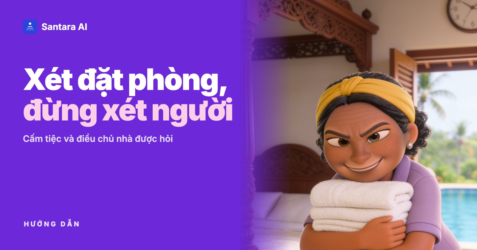 Nhân viên dọn phòng hoạt hình ôm khăn, liếc mắt nghi ngờ