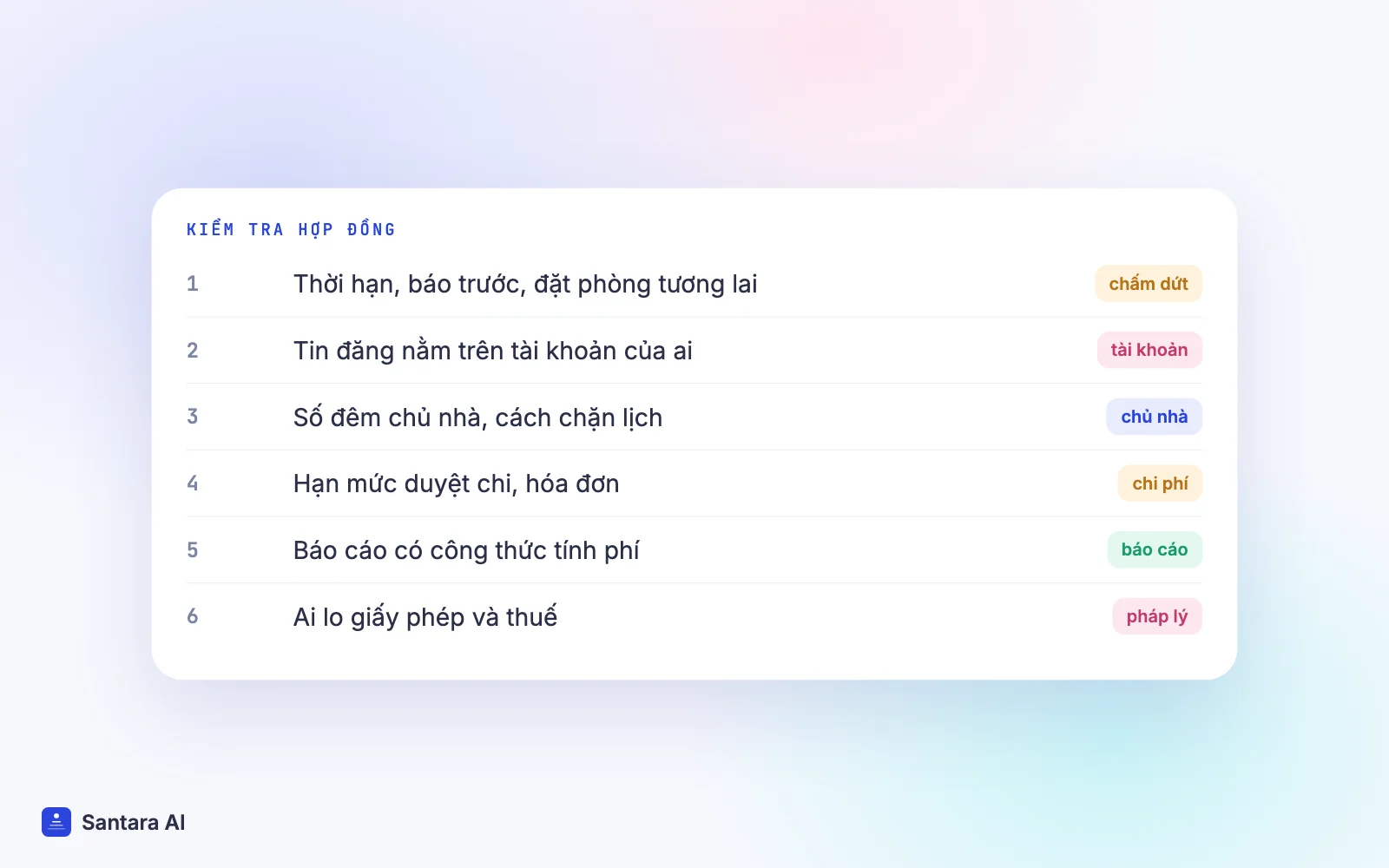 Sáu điểm kiểm tra hợp đồng quản lý homestay, từ thời hạn đến giấy phép và thuế