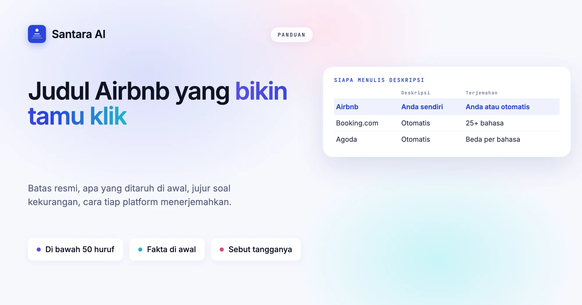 Sampul panduan menulis judul dan deskripsi listing Airbnb