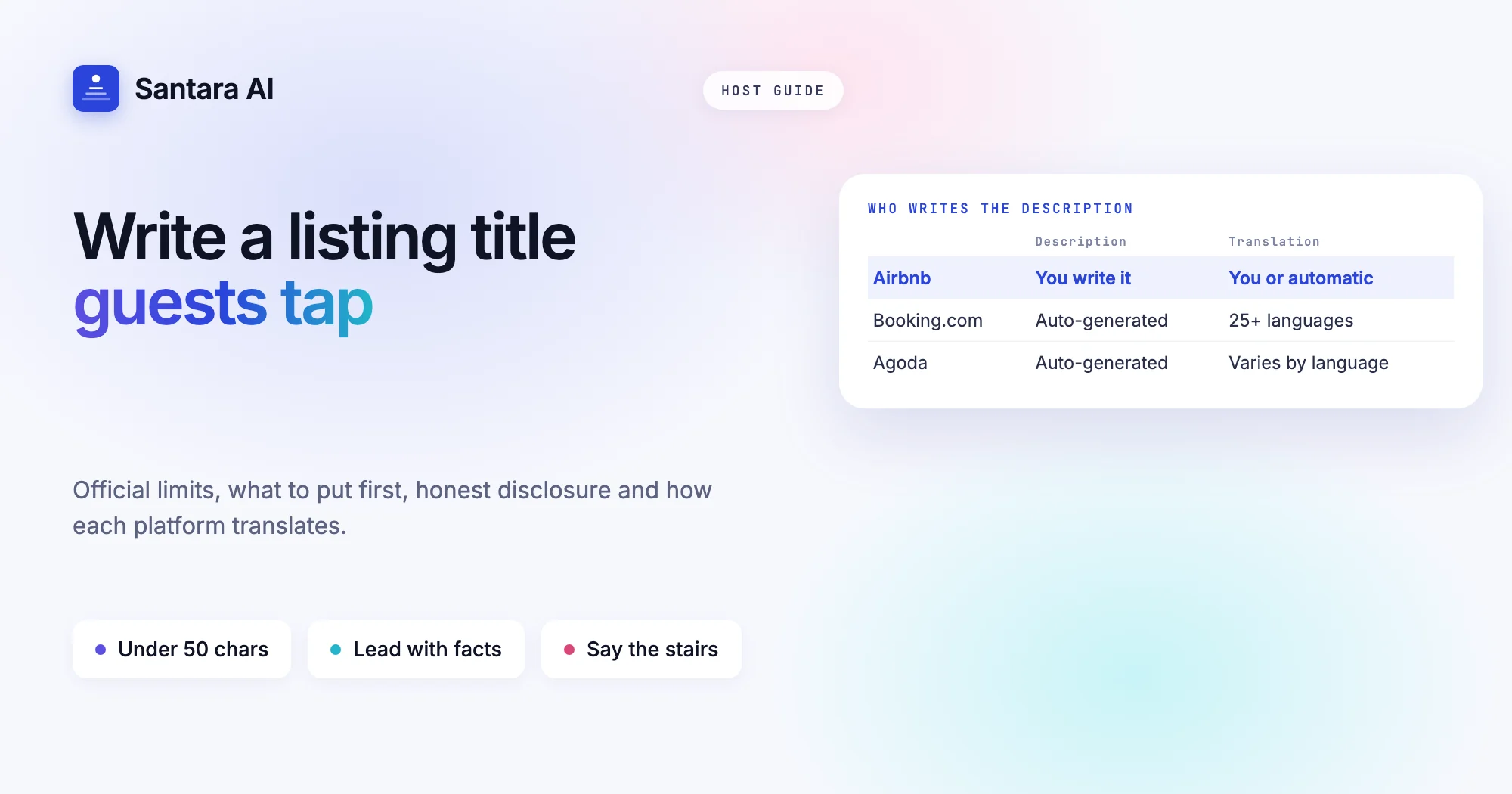 Cover for a guide to writing an Airbnb listing title and description